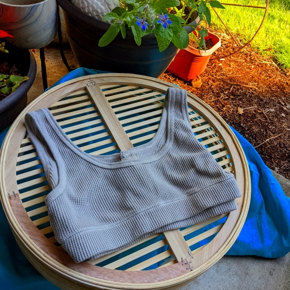 SKIMS Gray Ribbed Bra - Picture 3 of 3